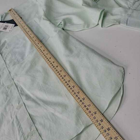 NEW SPF REEBOK OVERSIZED MINT LONG SLEEVE PERFORMANCE GOLF SUN SHIRT 4 6 NWT - Picture 2 of 13